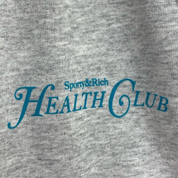NWT Sporty & Rich Health Club Sweatpants Jogger Gray XS Unisex Drawstring Preppy - Picture 3 of 12